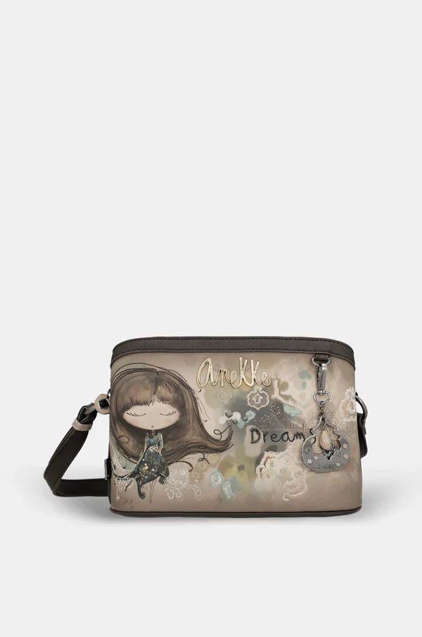 Borsa a tracolla Anekke Dreams con charm decorativo Marrone TU | Giò Fashion