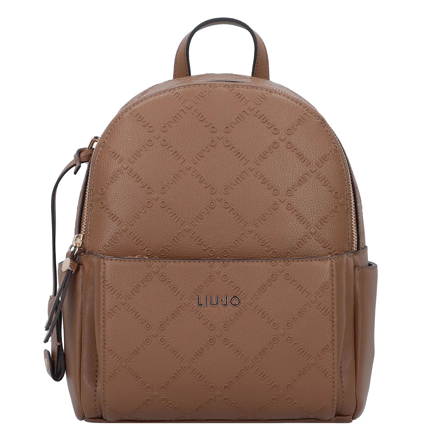 Zaino Liu Jo compatto con logo in rilievo e tasche laterali Marrone TU | Giò Fashion
