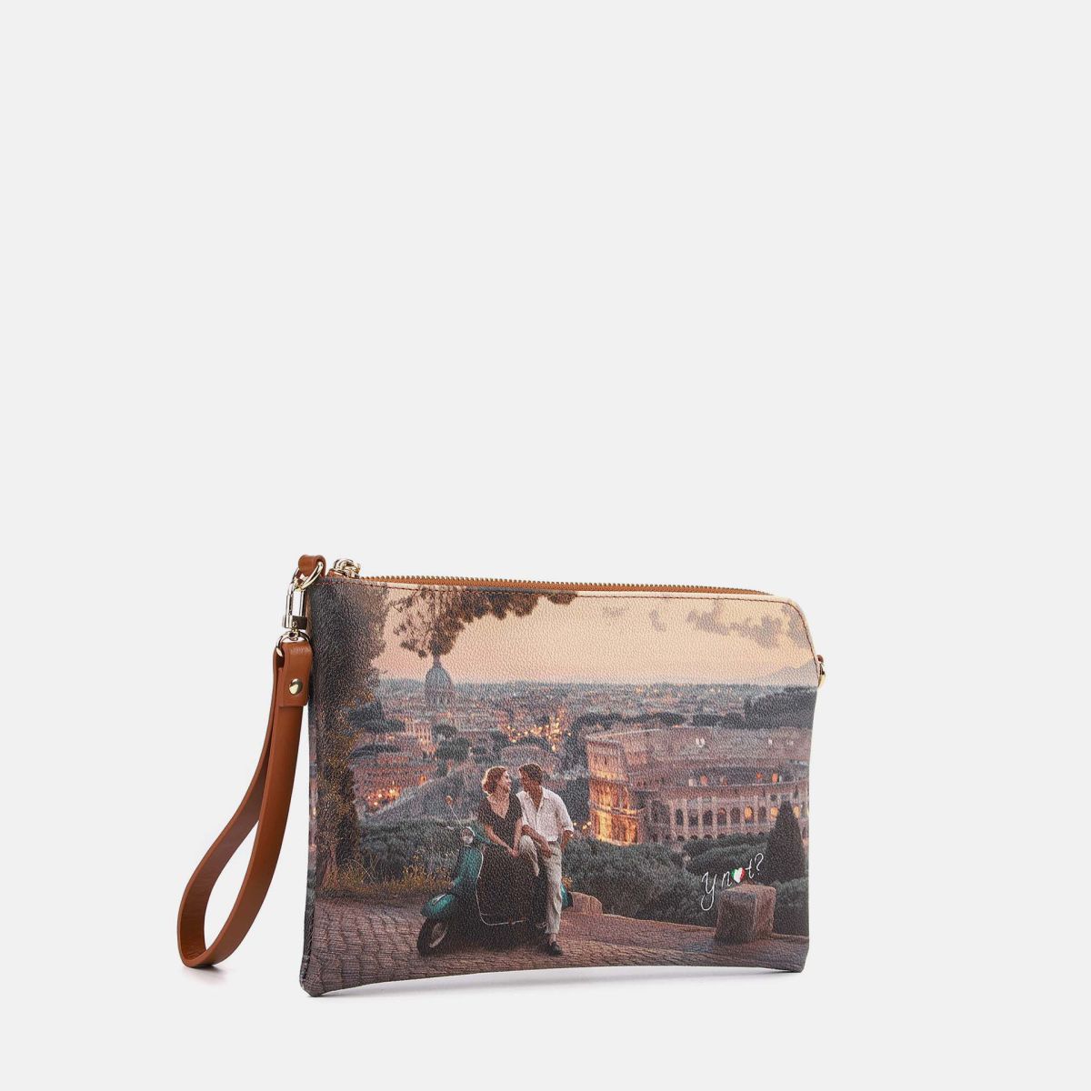 Ynot? Yes Bag Clutch Donna con Tracolla e Tasca Zip