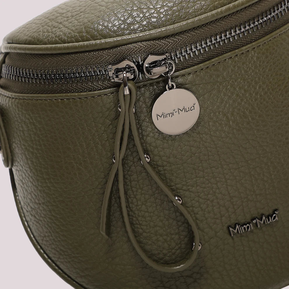 Mimi Muà Borsa Marsupio Donna con Tracolla Logata – Borsa Casual a Spalla e Tracolla