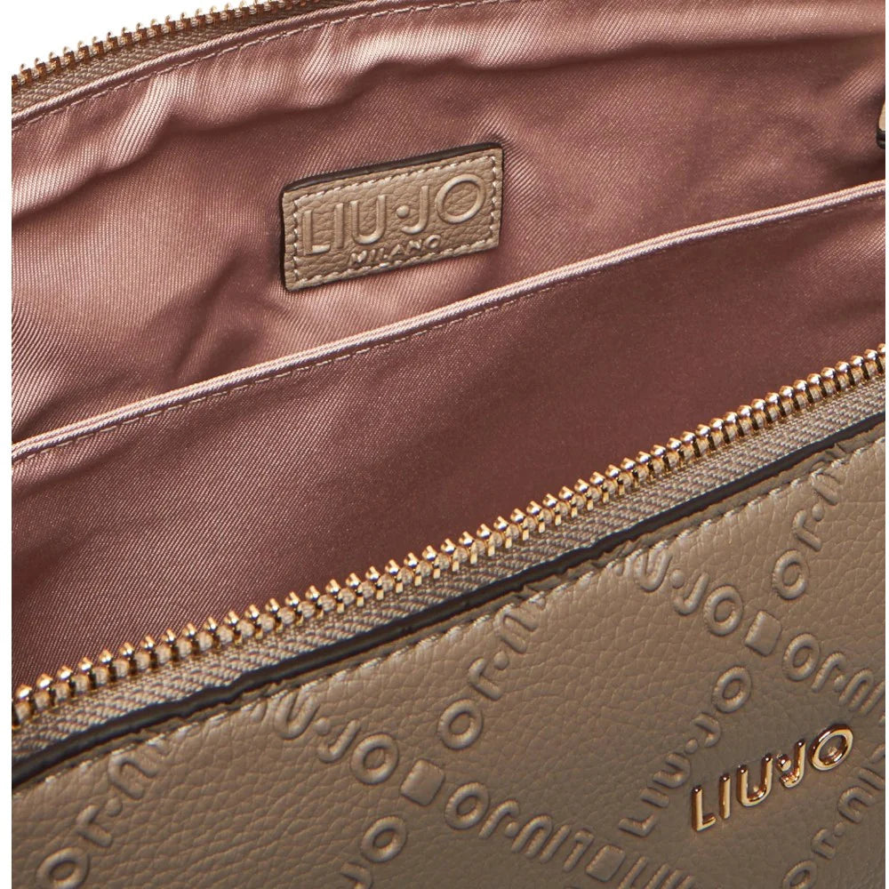 Borsa a tracolla Liu Jo con logo in rilievo e portachiavi