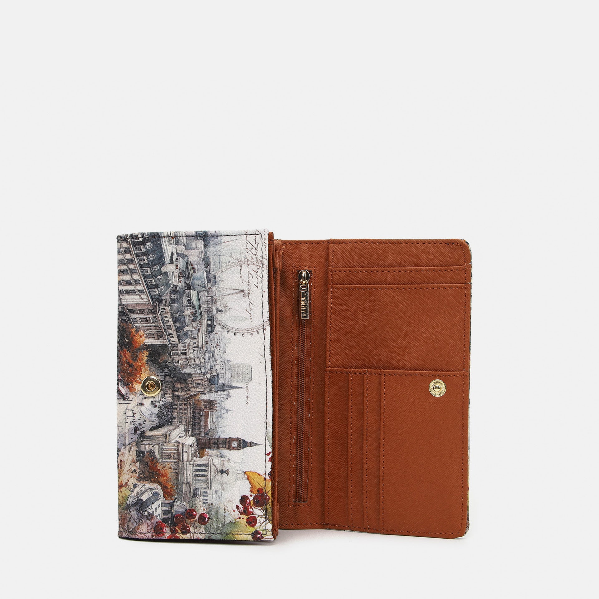 Ynot? Yes Bag Portafoglio Donna Compatto in Ecopelle con Zip