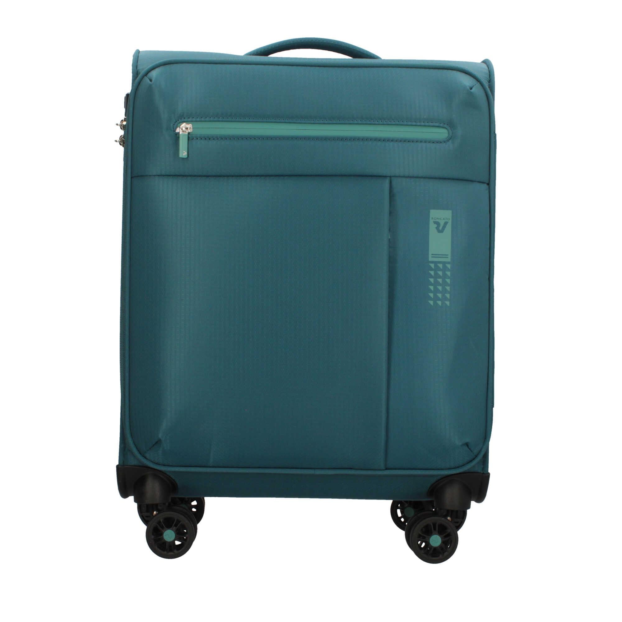 Trolley Roncato morbido con 4 ruote e chiusura TSA per viaggi pratici VERDE BOTT TU | Giò Fashion