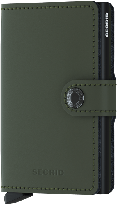 Portafoglio Secrid Miniwallet in pelle con protezione RFID e chiusura a bottone VERDE TU | Giò Fashion