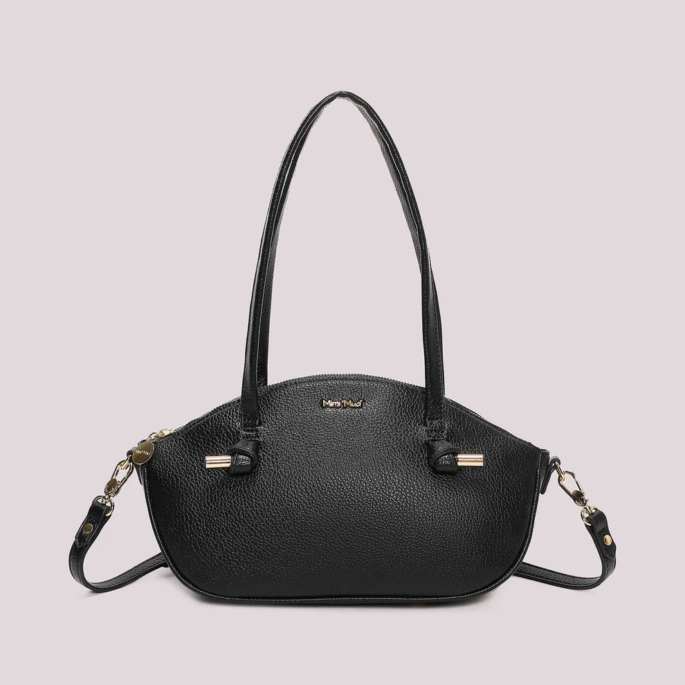 Borsa a Spalla Mimi Mua Nodo ai Manici Nero TU | Giò Fashion