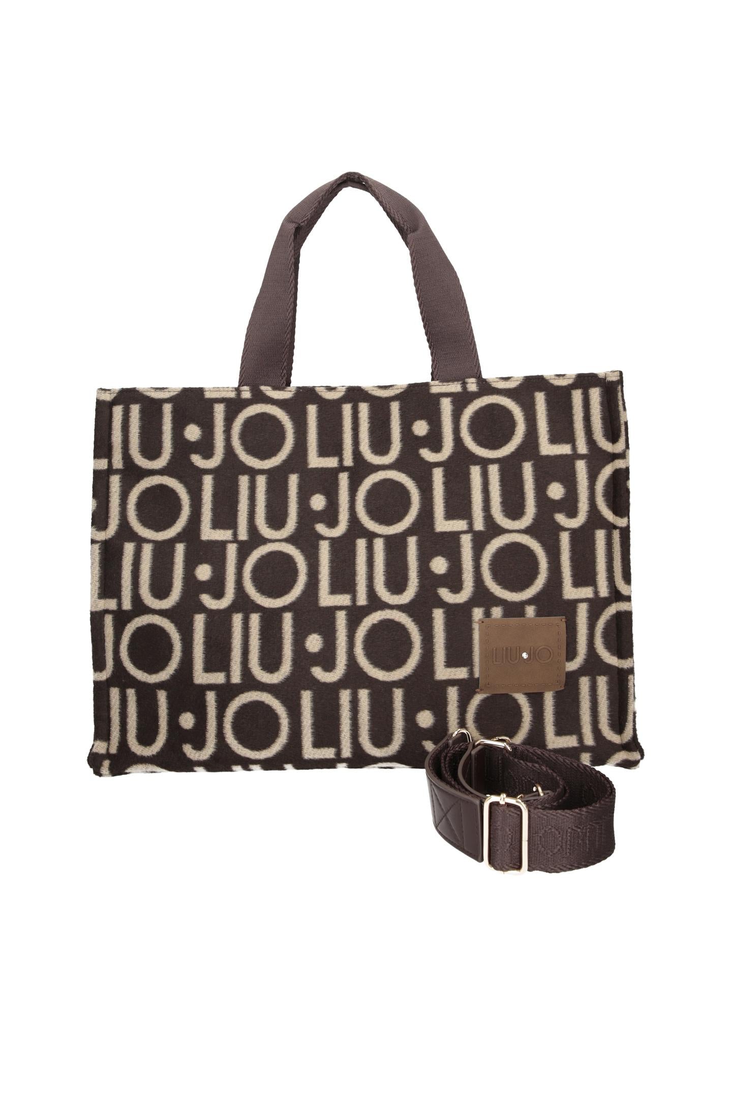 Liu Jo Tote Bag Grande Donna Jacquard con Logo e Tracolla
