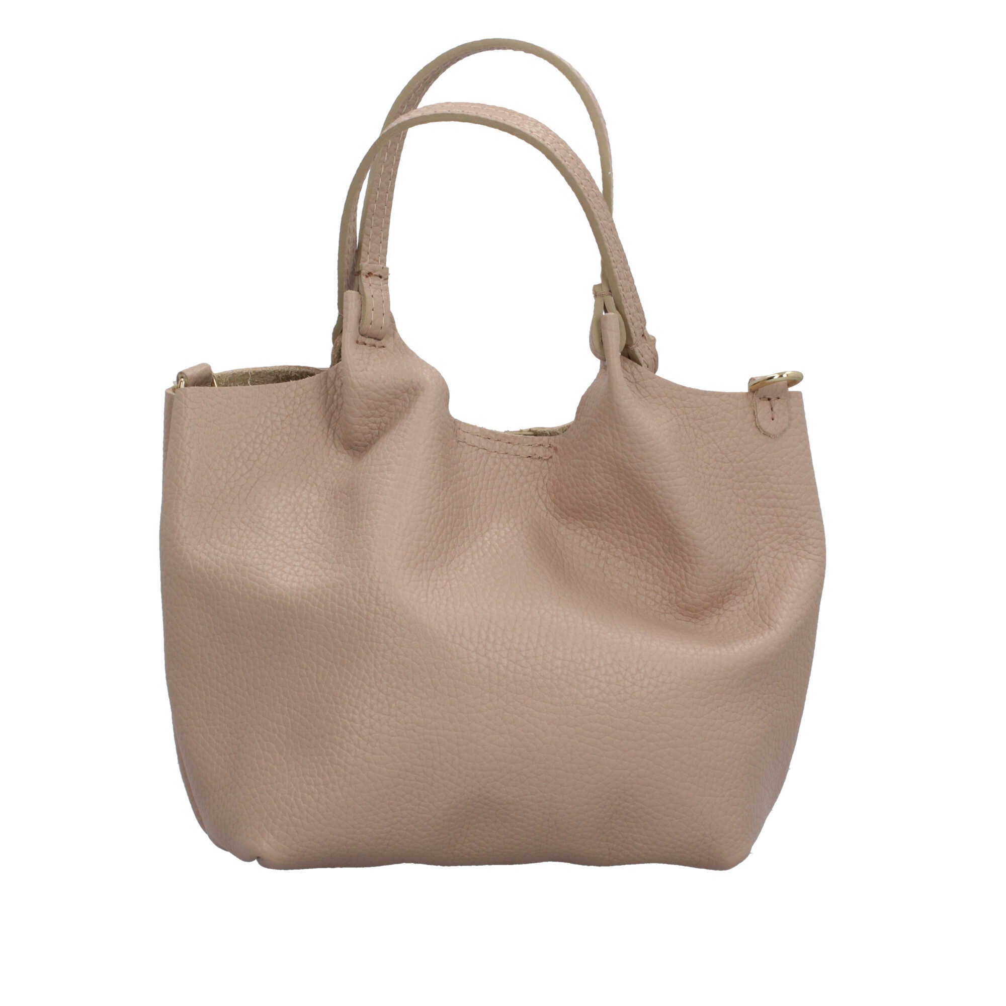 Borsa a mano in pelle martellata dal design versatile