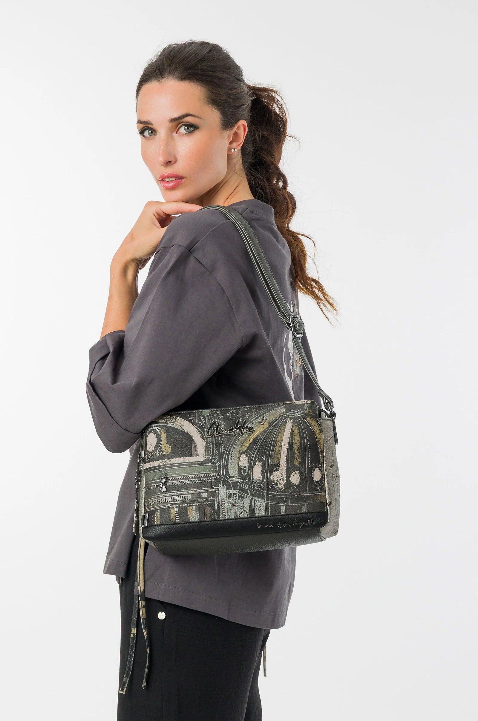 Borsa a Tracolla Media Donna Anekke con 3 Scomparti