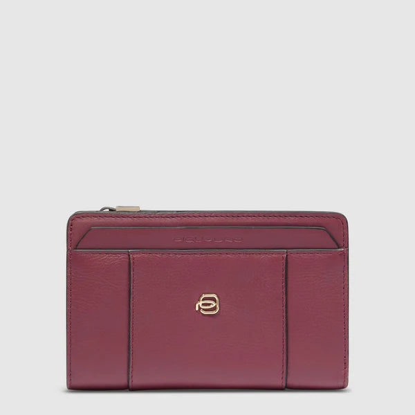 Portafoglio compatto Piquadro in pelle con scomparti organizzati