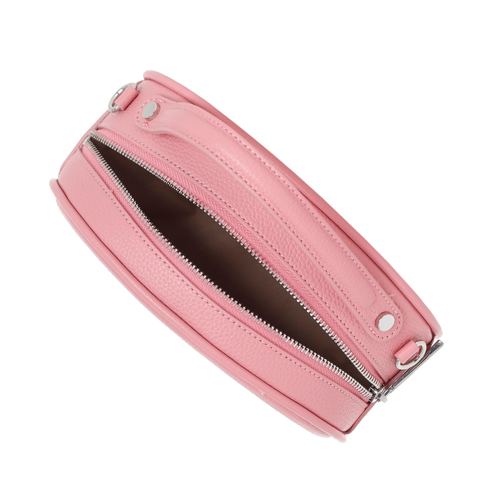 Borsa tracolla Byblos donna rotonda con logo frontale e tracolla regolabile Rosa TU | Giò Fashion