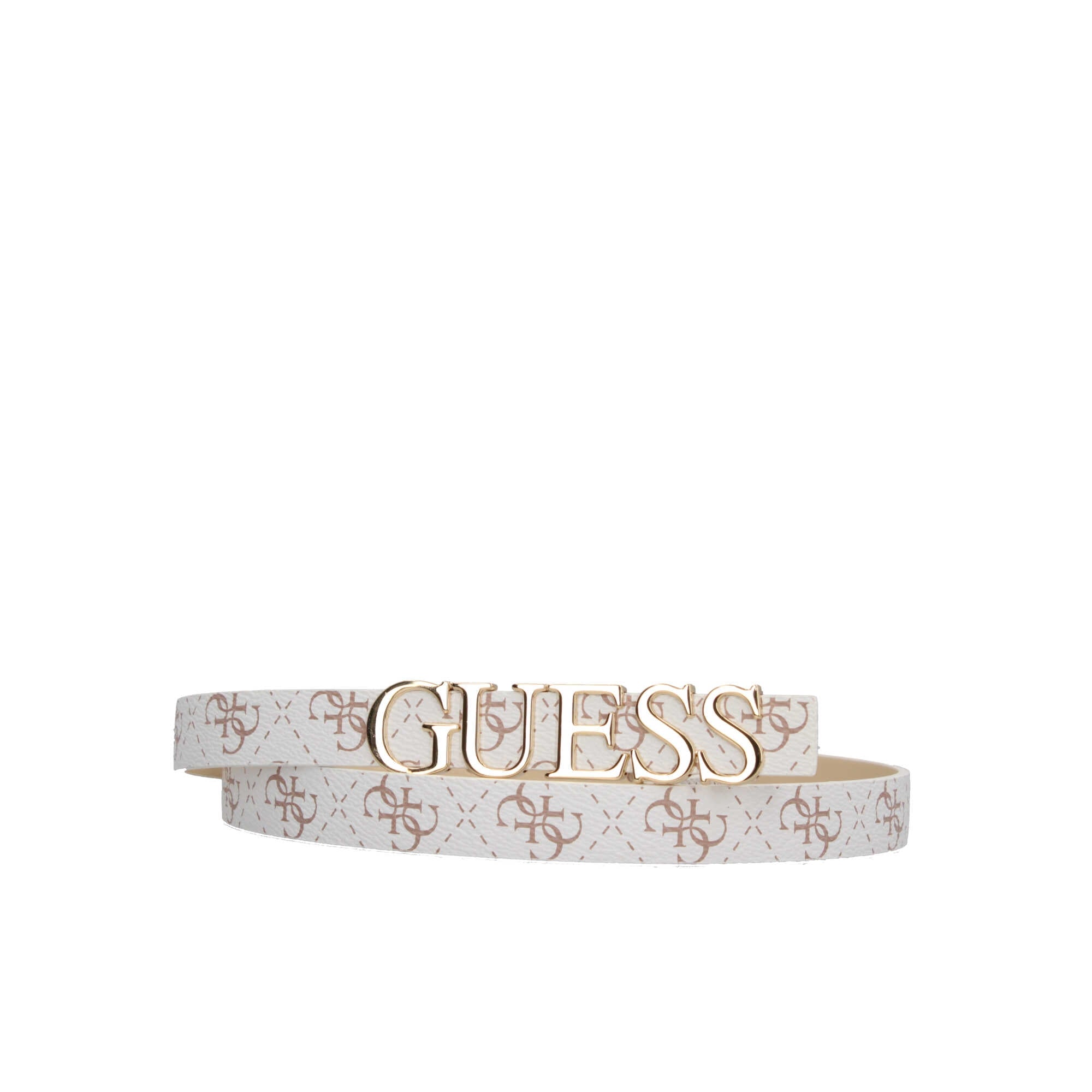 Cintura Guess con maxi logo metallico BIANCO L | Giò Fashion