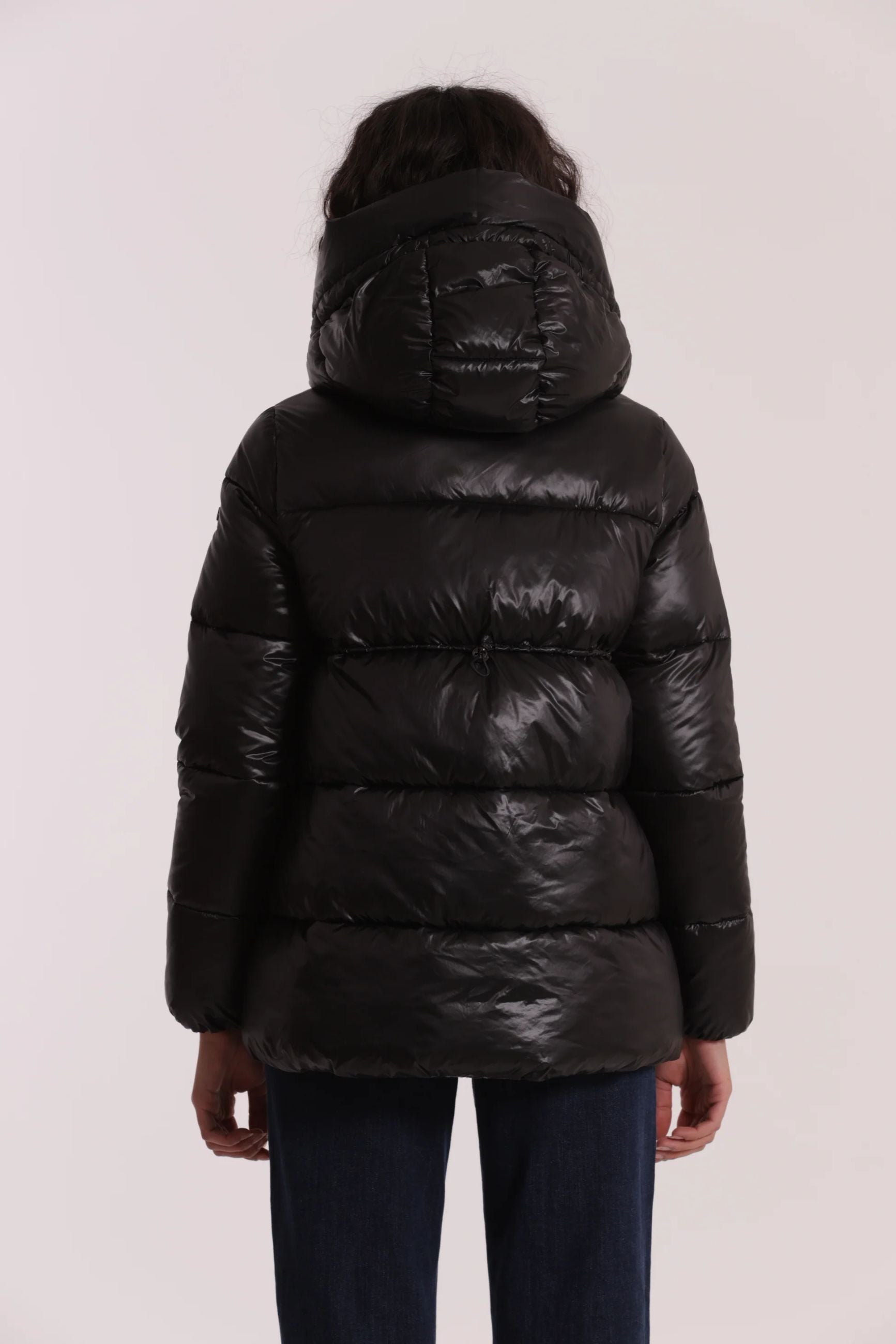 Piumino donna Mimi Mua con cappuccio imbottito Nero XXL | Giò Fashion