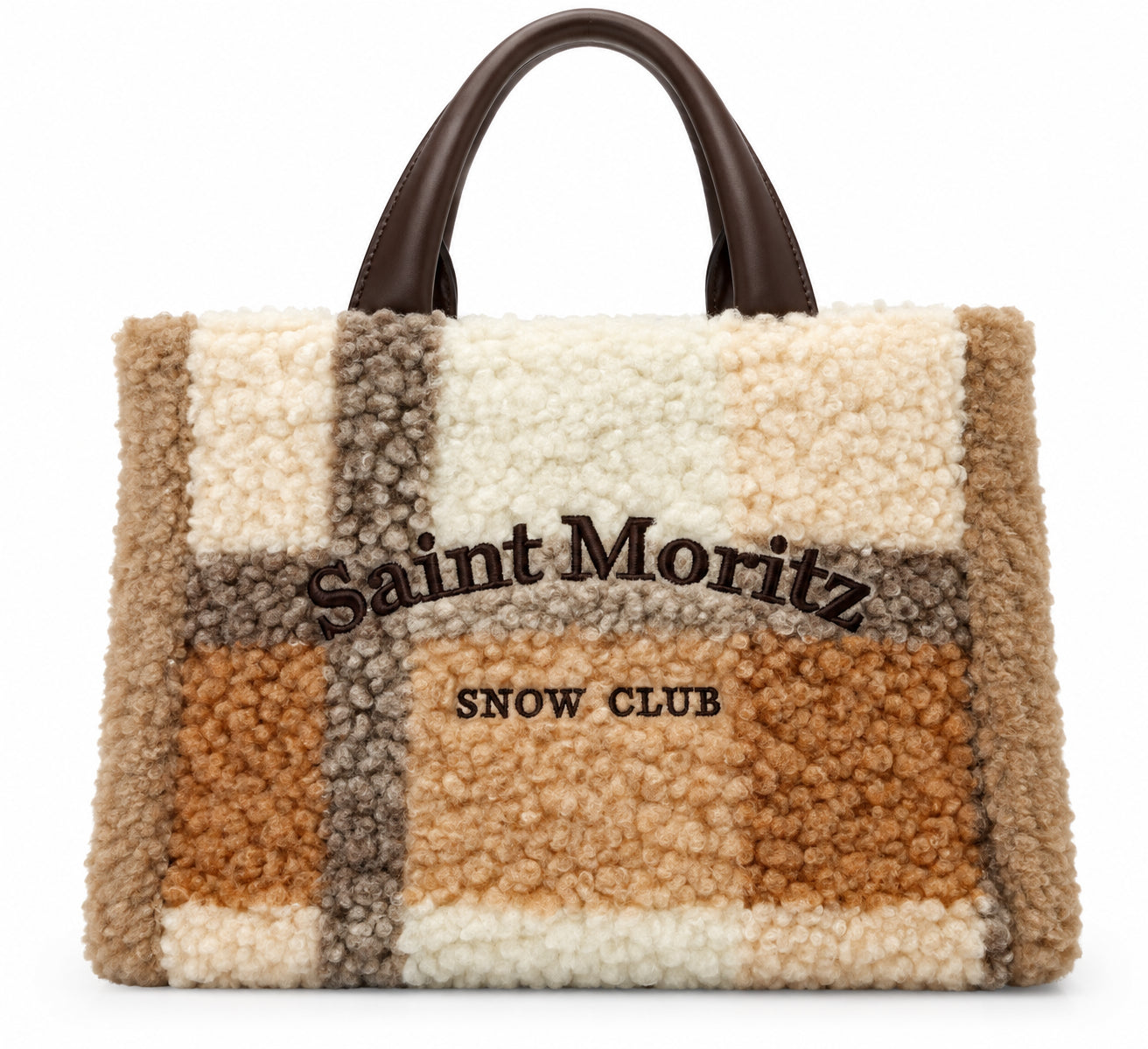 Borsa a Mano Kuvé Saint Moritz Snow Club Effetto Teddy