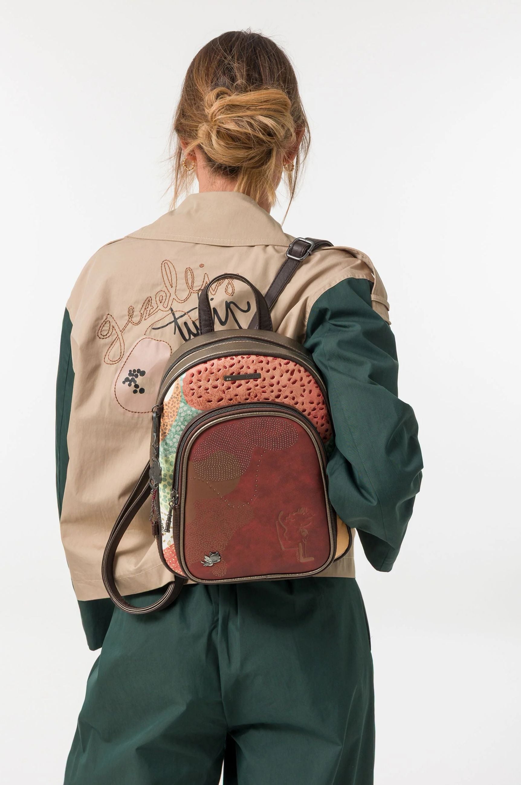Zaino Medio Donna Anekke con Tasche e Spallacci Regolabili