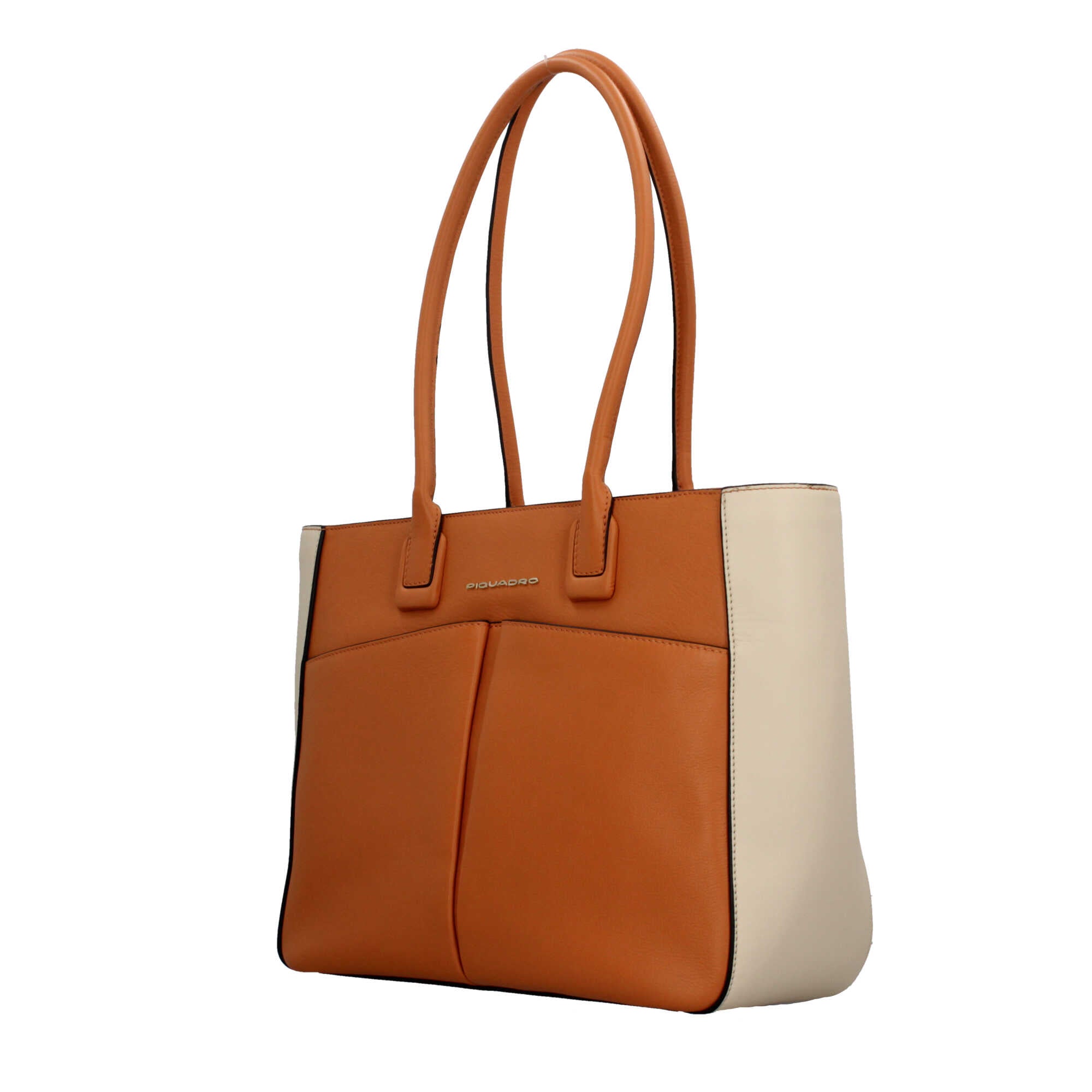 Piquadro borsa porta PC 14" in pelle con protezione antiurto e tasche organizzate