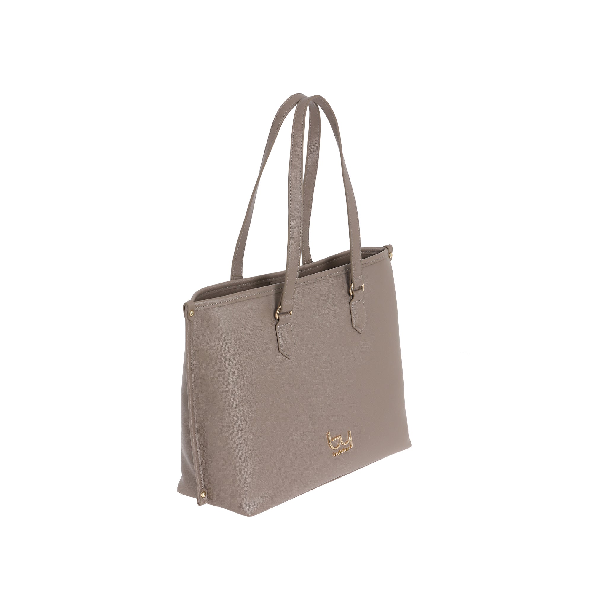 Borsa shopper By Byblos capiente in ecopelle saffiano Beige TU | Giò Fashion