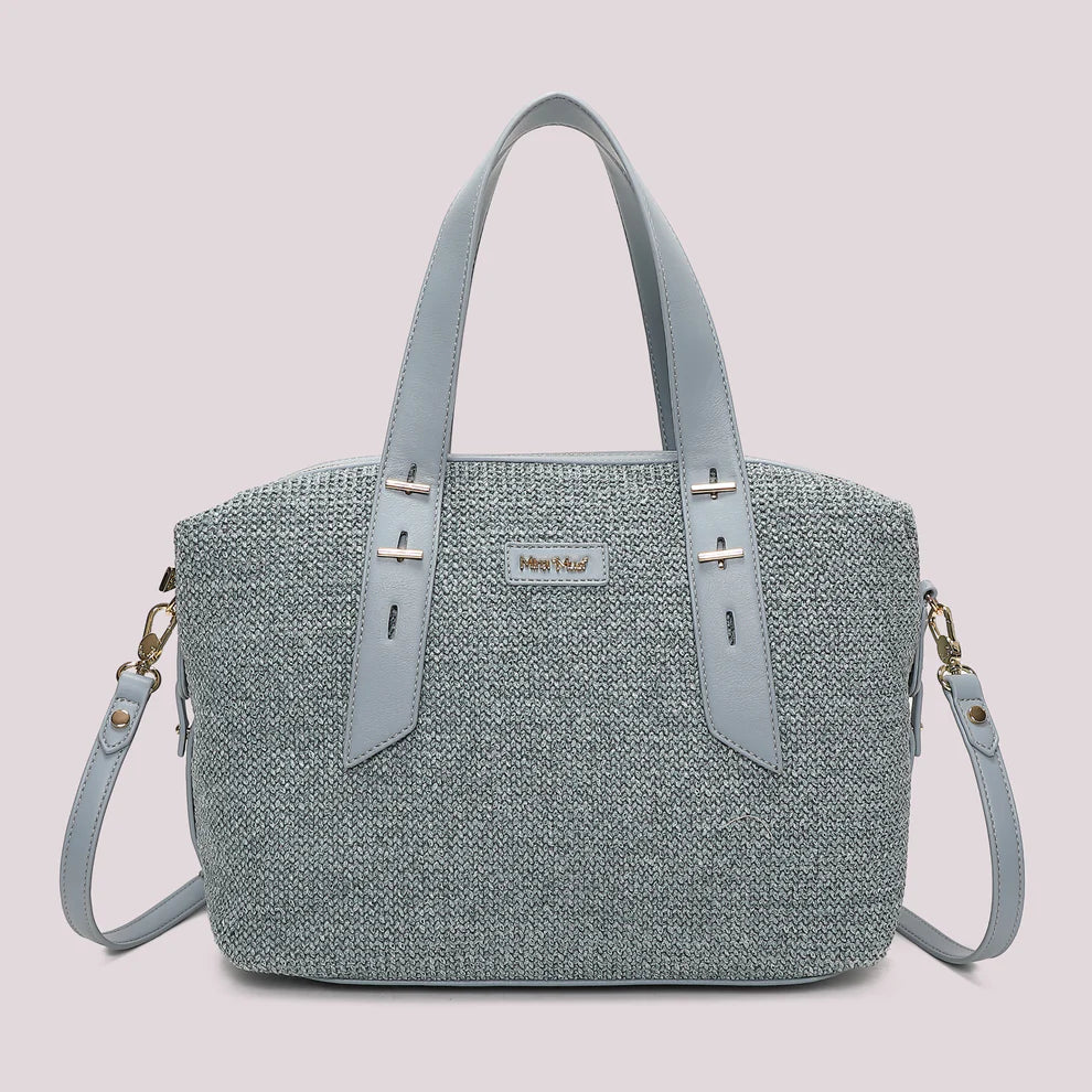 Borsa Bauletto Mimi Mua Paglia CELESTE TU | Giò Fashion