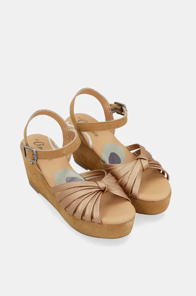 Sandali donna Anekke con zeppa e fasce intrecciate CUOIO 37 | Giò Fashion