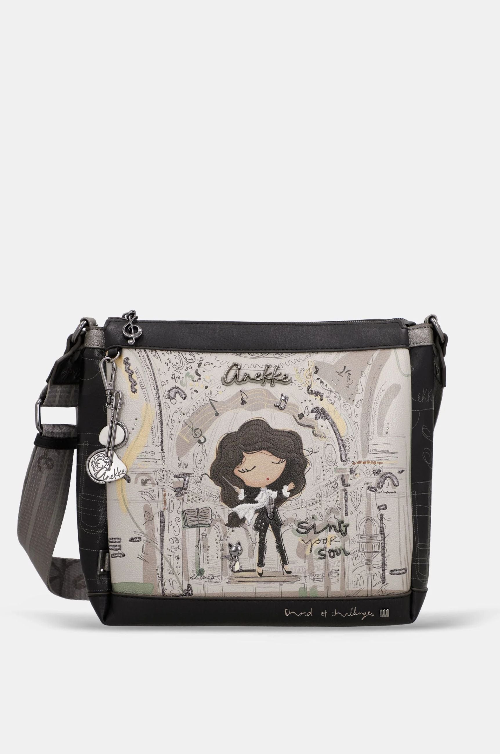 Borsa a Tracolla Media Donna Anekke con 3 Scomparti