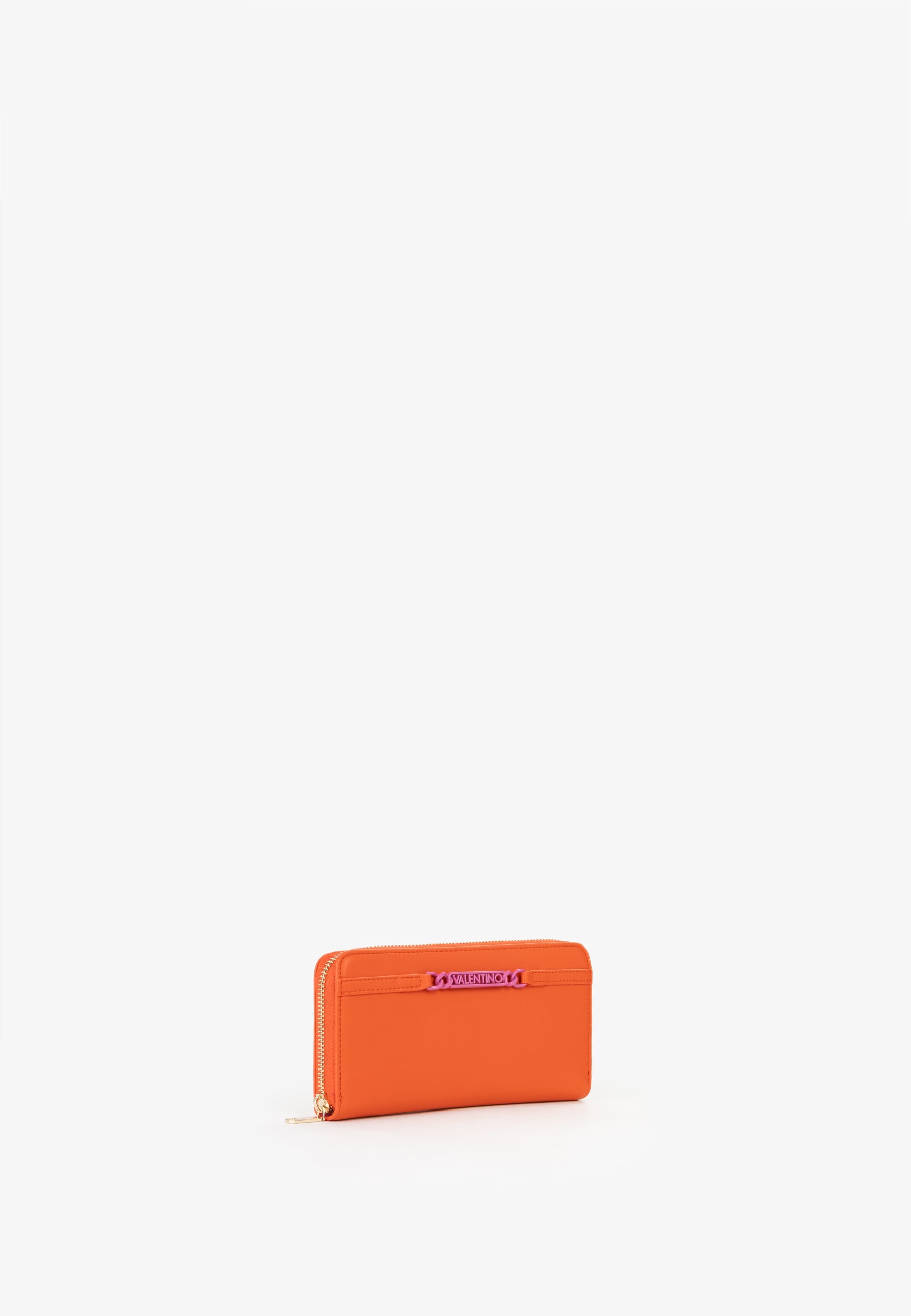 Portafoglio zip around donna Mario Valentino con dettaglio logo frontale ARANCIO-FUXIA TU | Giò Fashion