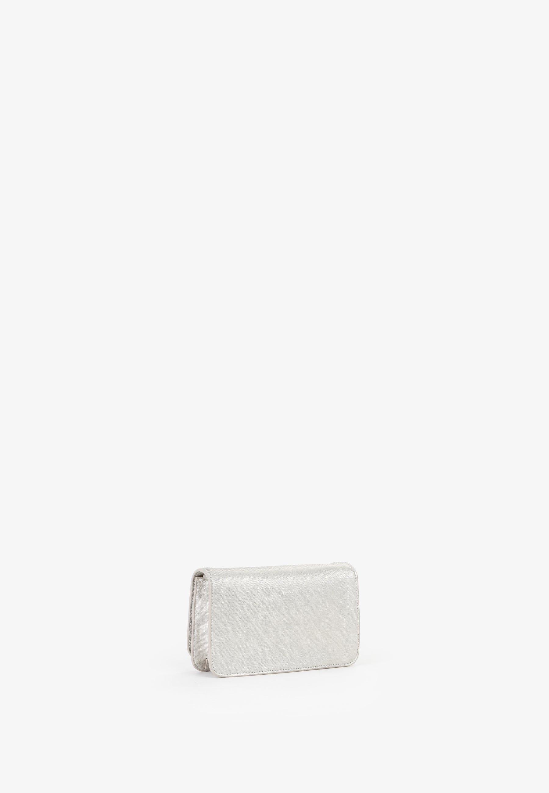 Pochette donna Mario Valentino con patta e logo in rilievo dal design compatto Argento TU | Giò Fashion
