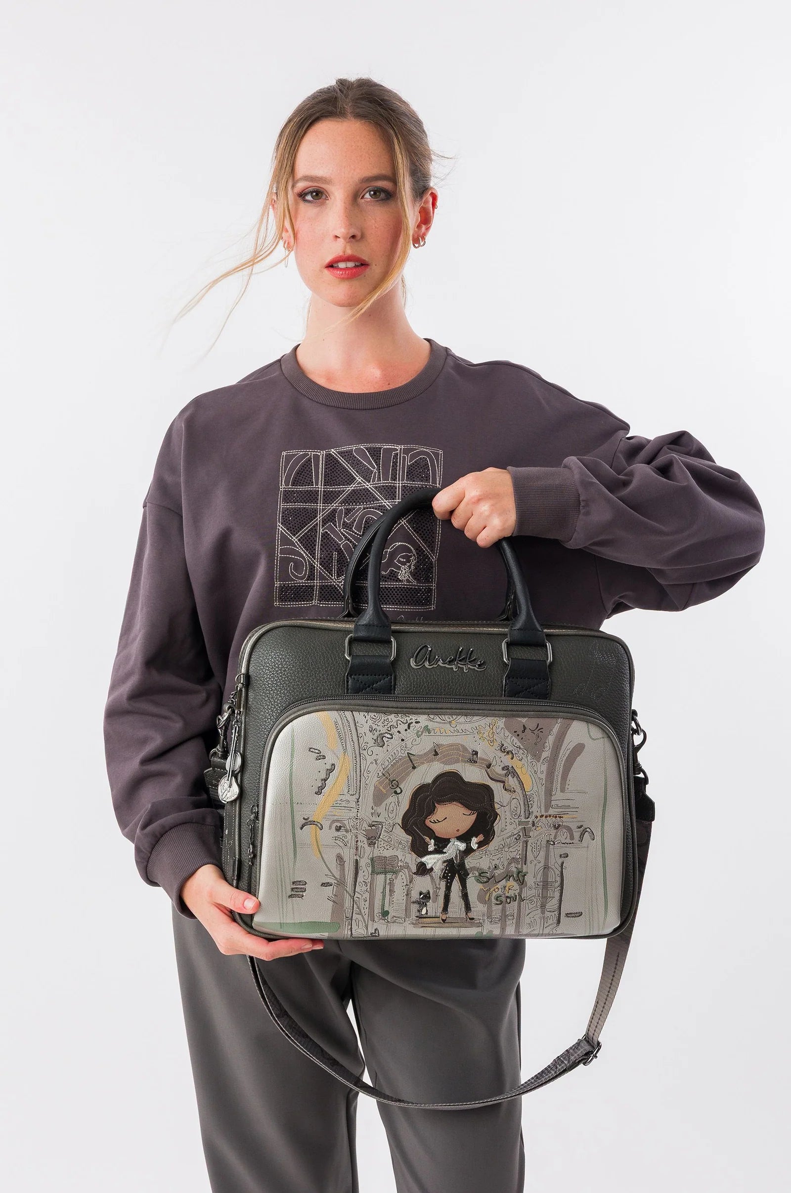 Portadocumenti Donna Anekke con Tracolla e Porta PC
