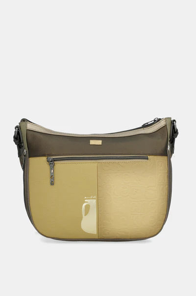 Borsa a tracolla Anekke con grafica frontale e tracolla regolabile Beige TU | Giò Fashion