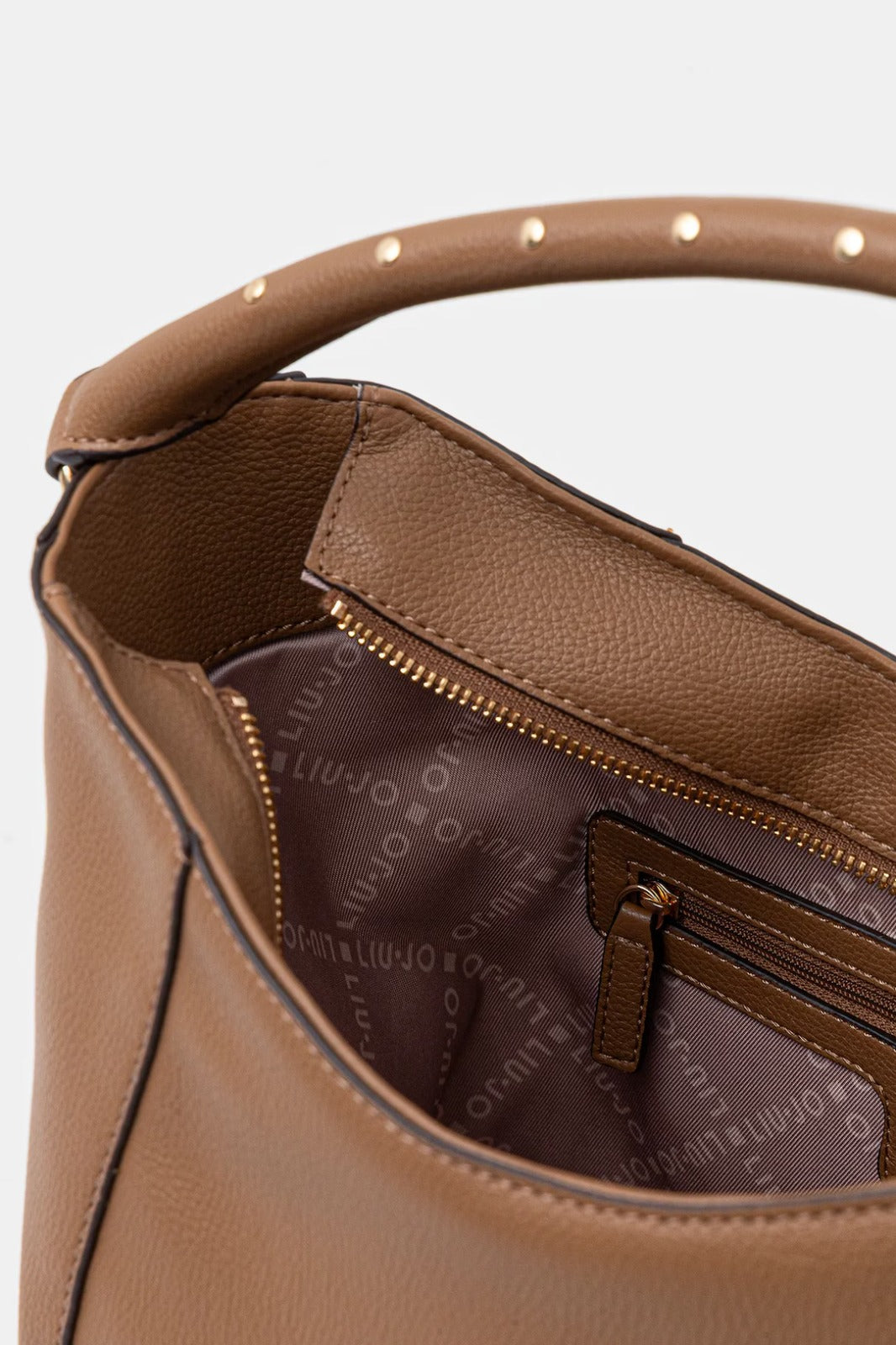Borsa a spalla Liu Jo elegante con manico impreziosito Marrone TU | Giò Fashion