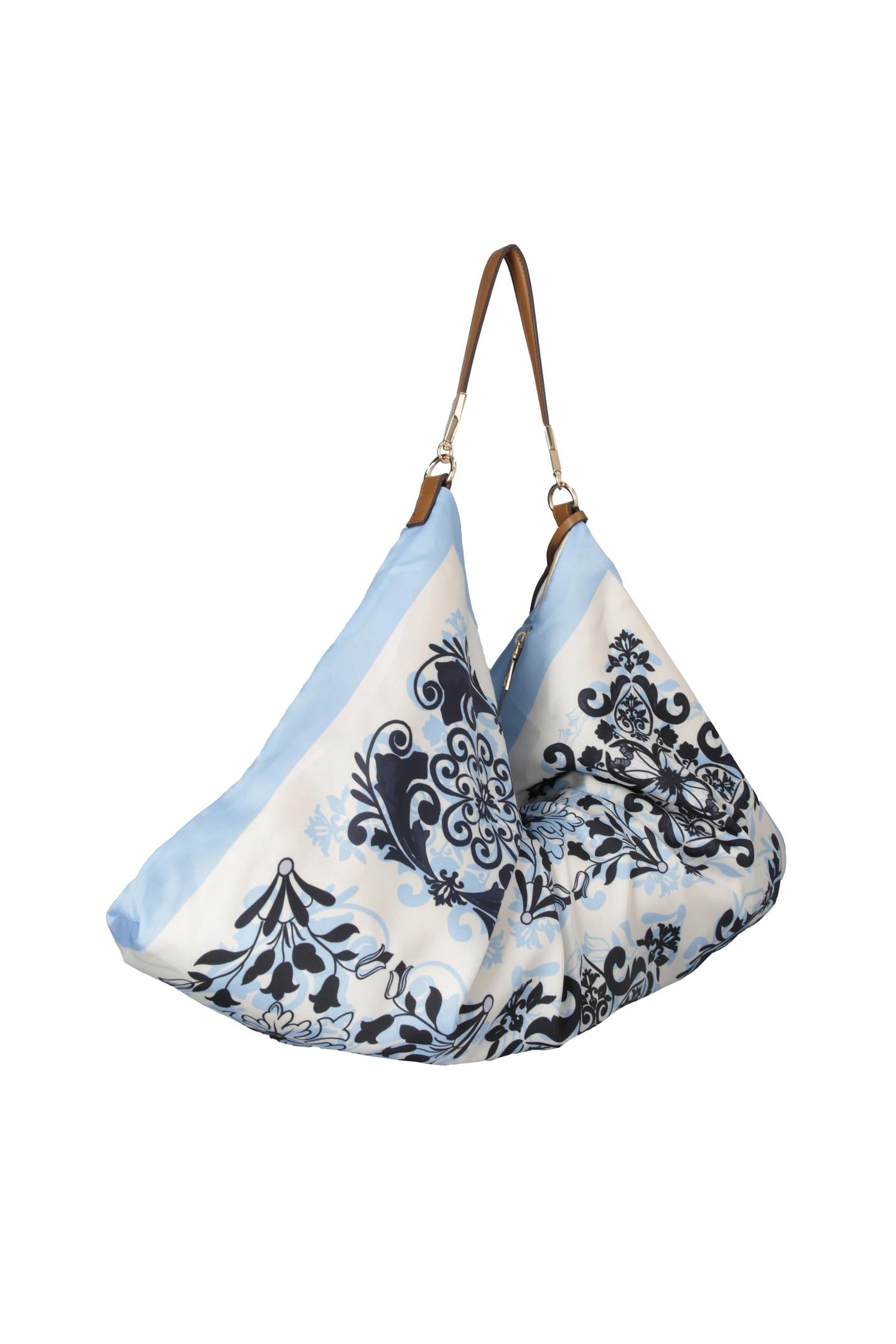 Borsa a spalla Liu Jo grande morbida con chiusura zip e manico regolabile Blu TU | Giò Fashion