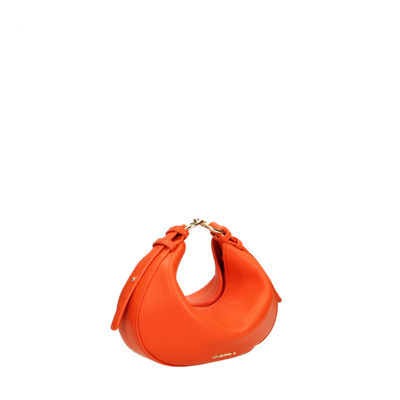Borsa Vivienne D donna a mano design moderno con catena elegante Arancione TU | Giò Fashion