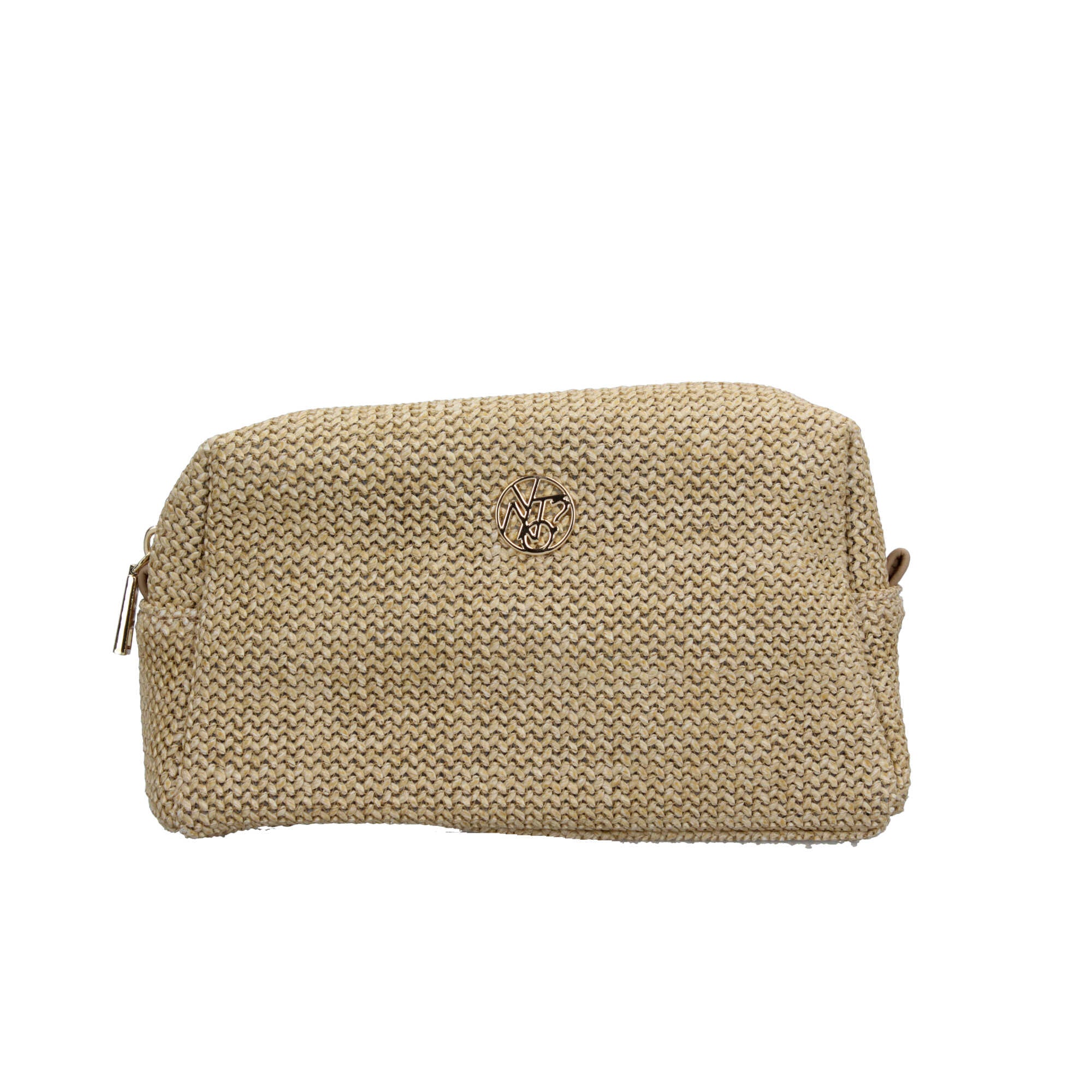 Beauty donna YNot in stuoia sintetica con zip e tasca interna Beige TU | Giò Fashion