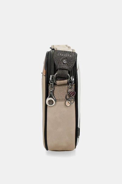 Borsa Tracolla Anekke Donna Compatta con Zip e Tracolla Regolabile Beige TU | Giò Fashion