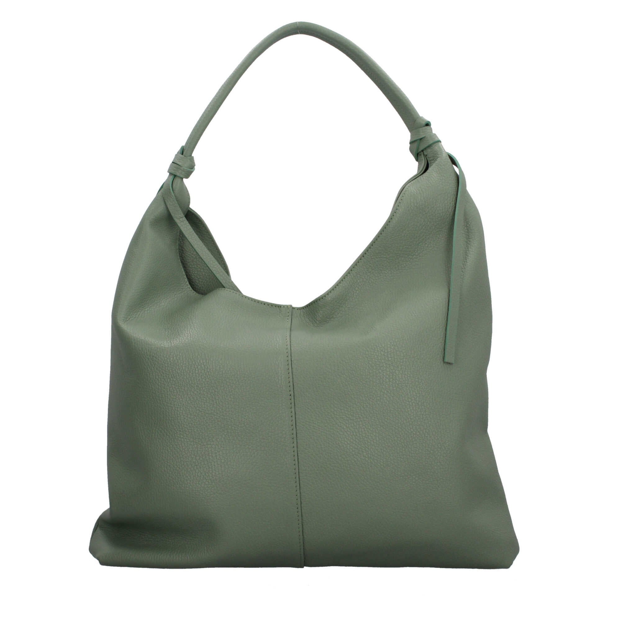Borsa a spalla in pelle martellata Made in Italy dal taglio morbido