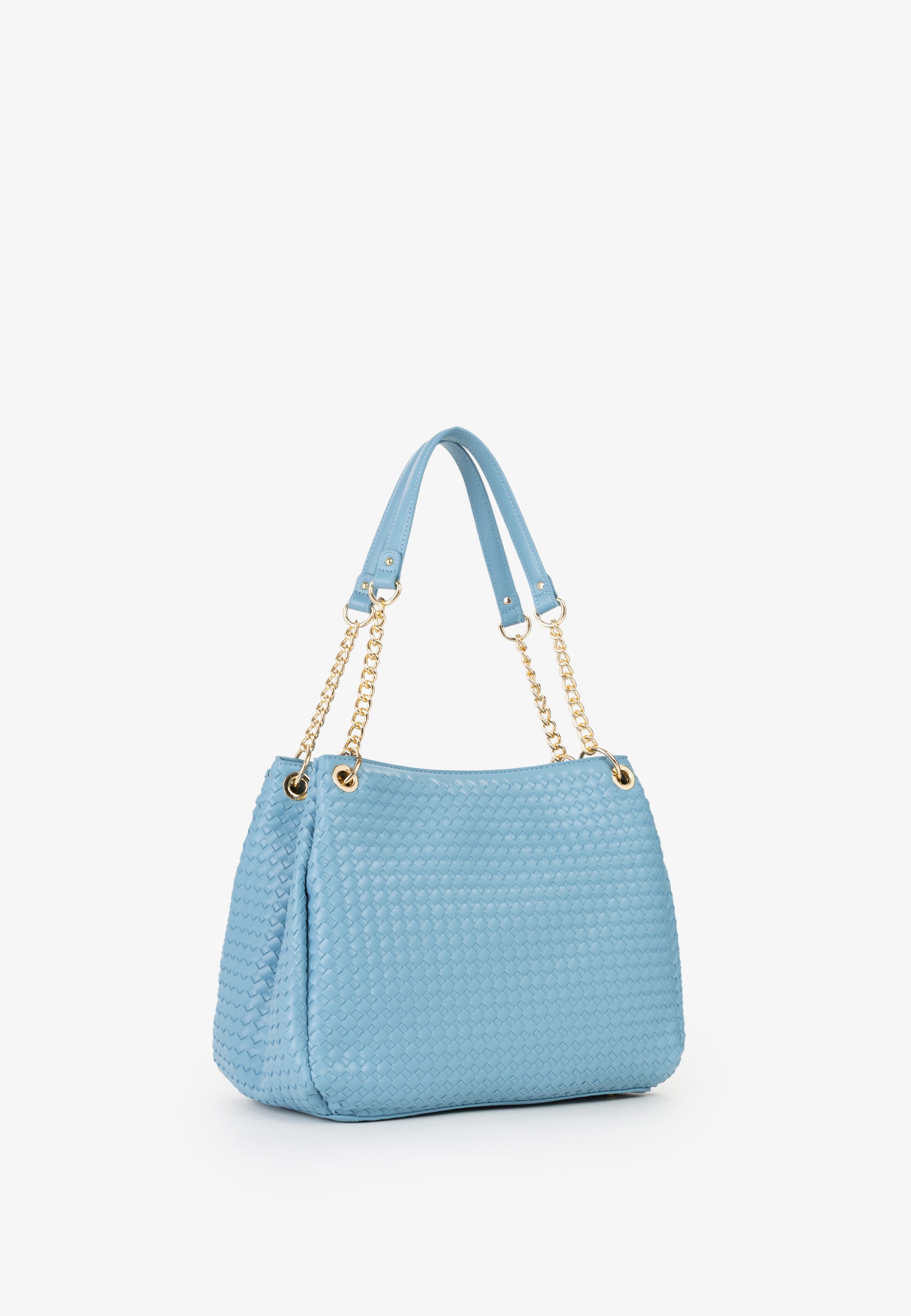 Borsa a spalla donna Mario Valentino intreccio elegante con catena e tracolla regolabile AVION TU | Giò Fashion