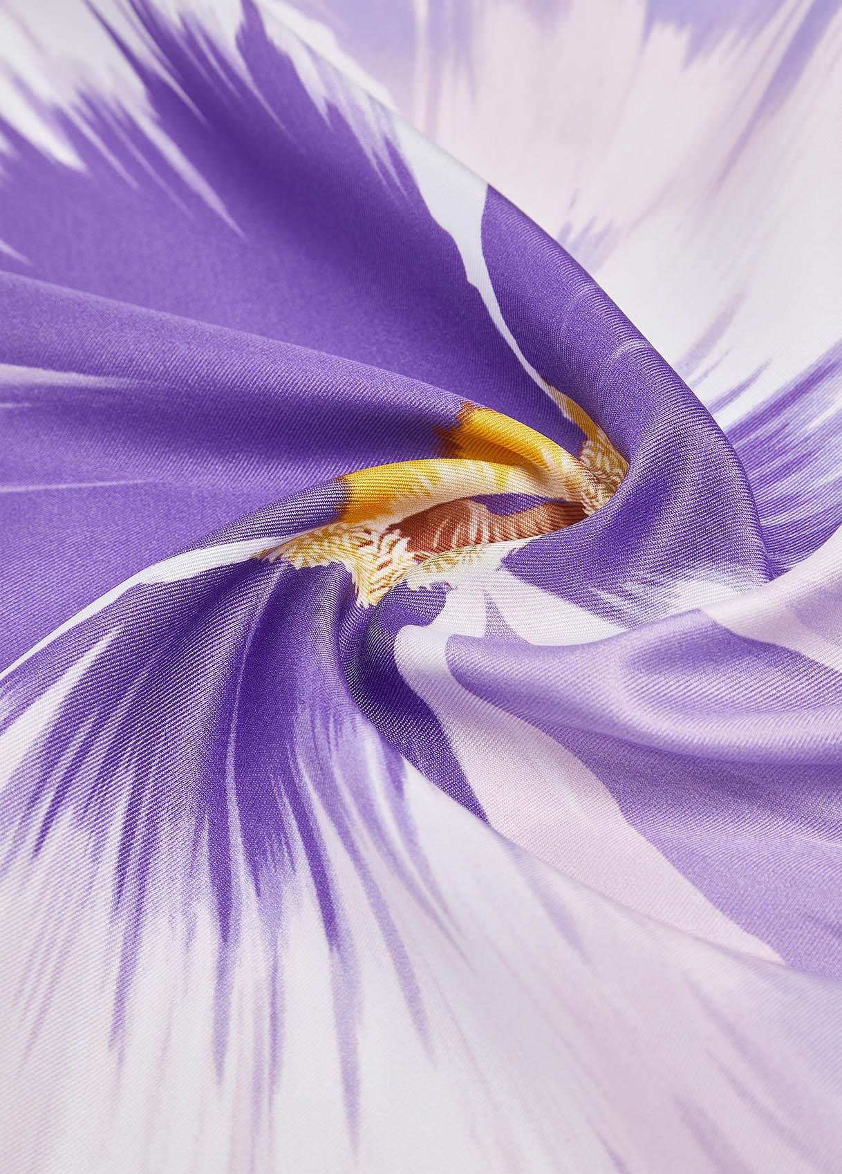 Foulard Liu Jo donna con stampa floreale e logo Viola TU | Giò Fashion