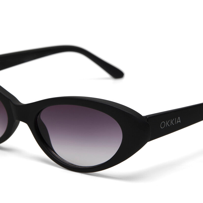 OKKIA Lina Occhiali da Sole Donna Small Cat Eye con Lenti Sfumate e Protezione UV400