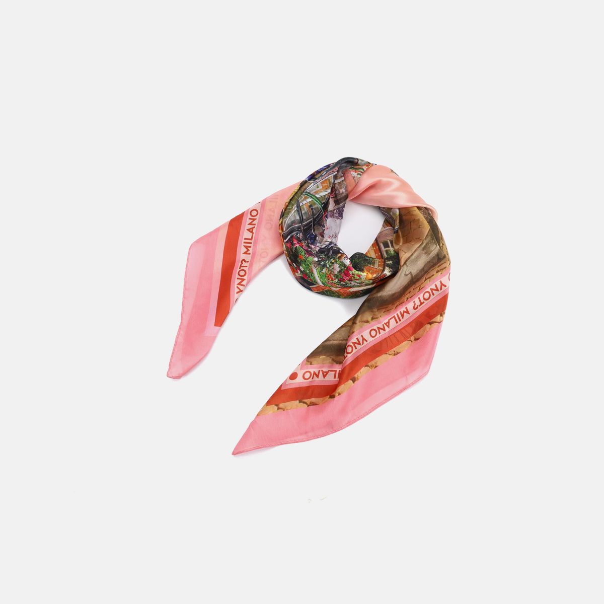 YNot foulard elegante con bordo logato