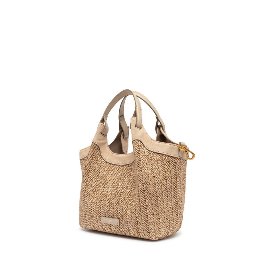 Borsa a Tracolla media Gianni Chiarini Dua in intreccio Sabbia TU | Giò Fashion