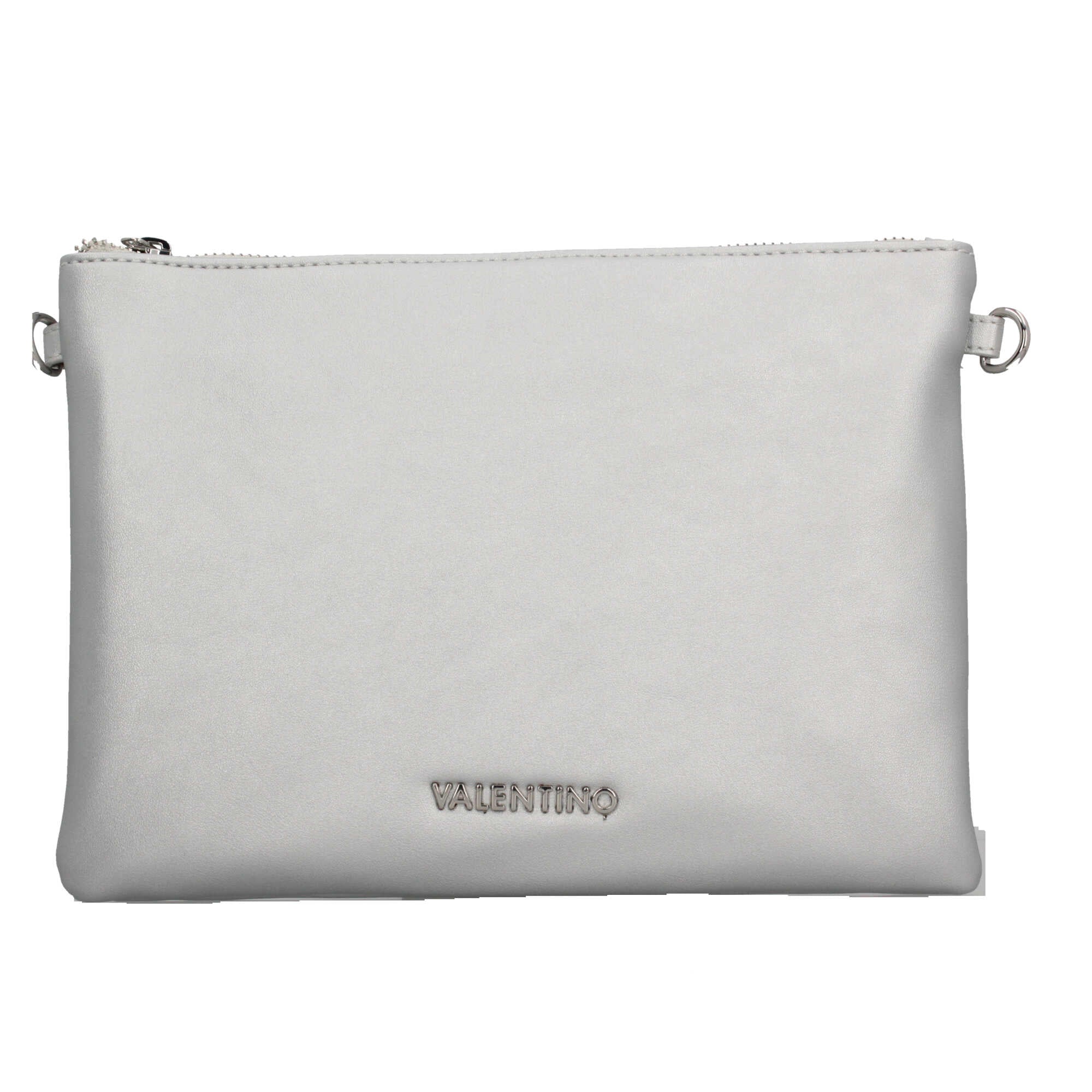 Mario Valentino pochette donna elegante con chiusura zip Argento TU | Giò Fashion