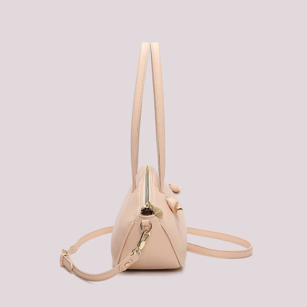 Borsa a Spalla Mimi Mua Nodo ai Manici Cipria TU | Giò Fashion