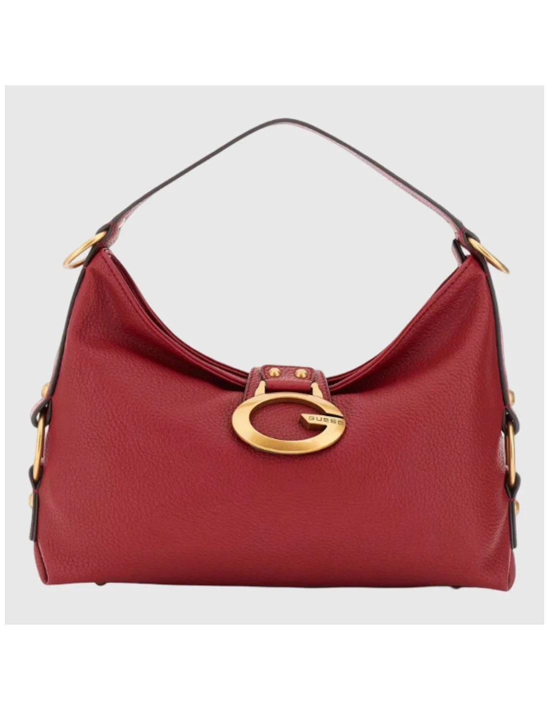 Borsa a spalla Guess in pelle sintetica con fibbia logo Rosso TU | Giò Fashion