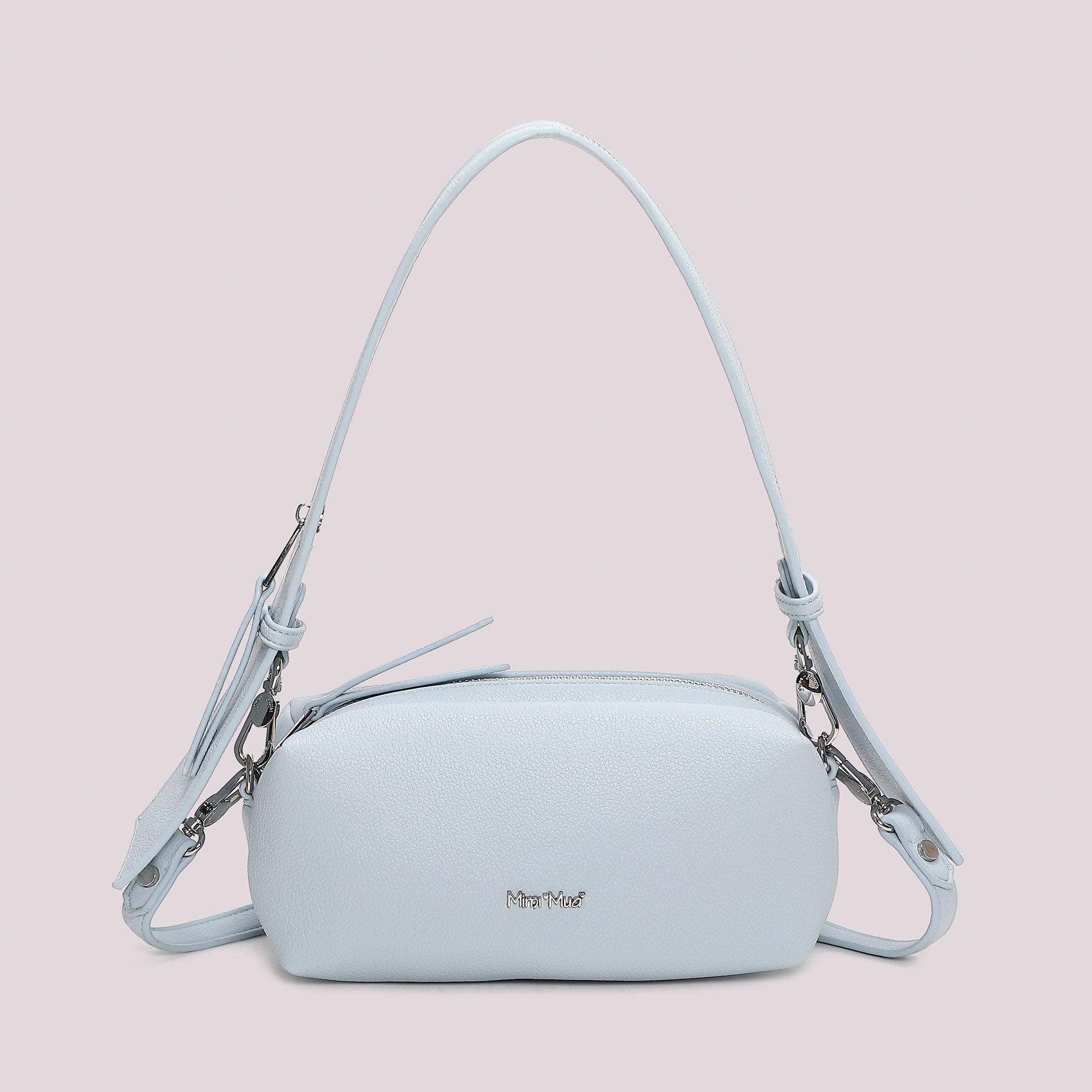 Mimi Mua borsa a tracolla compatta e moderna con zip AZZURRO TU | Giò Fashion