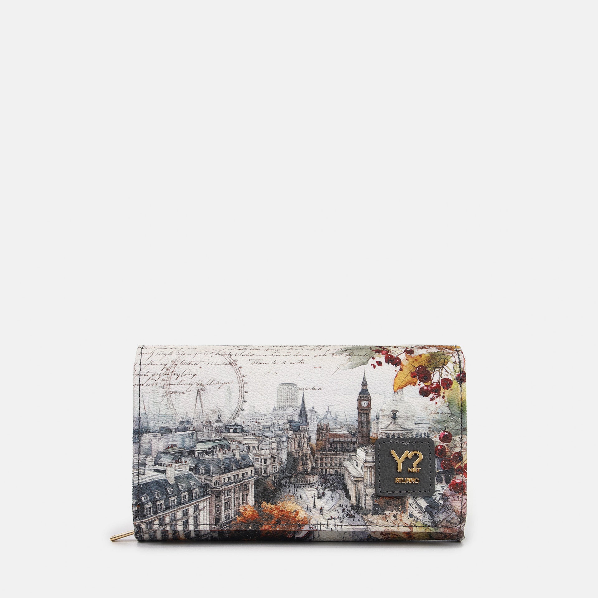 Ynot? Yes Bag Portafoglio Donna Compatto in Ecopelle con Zip