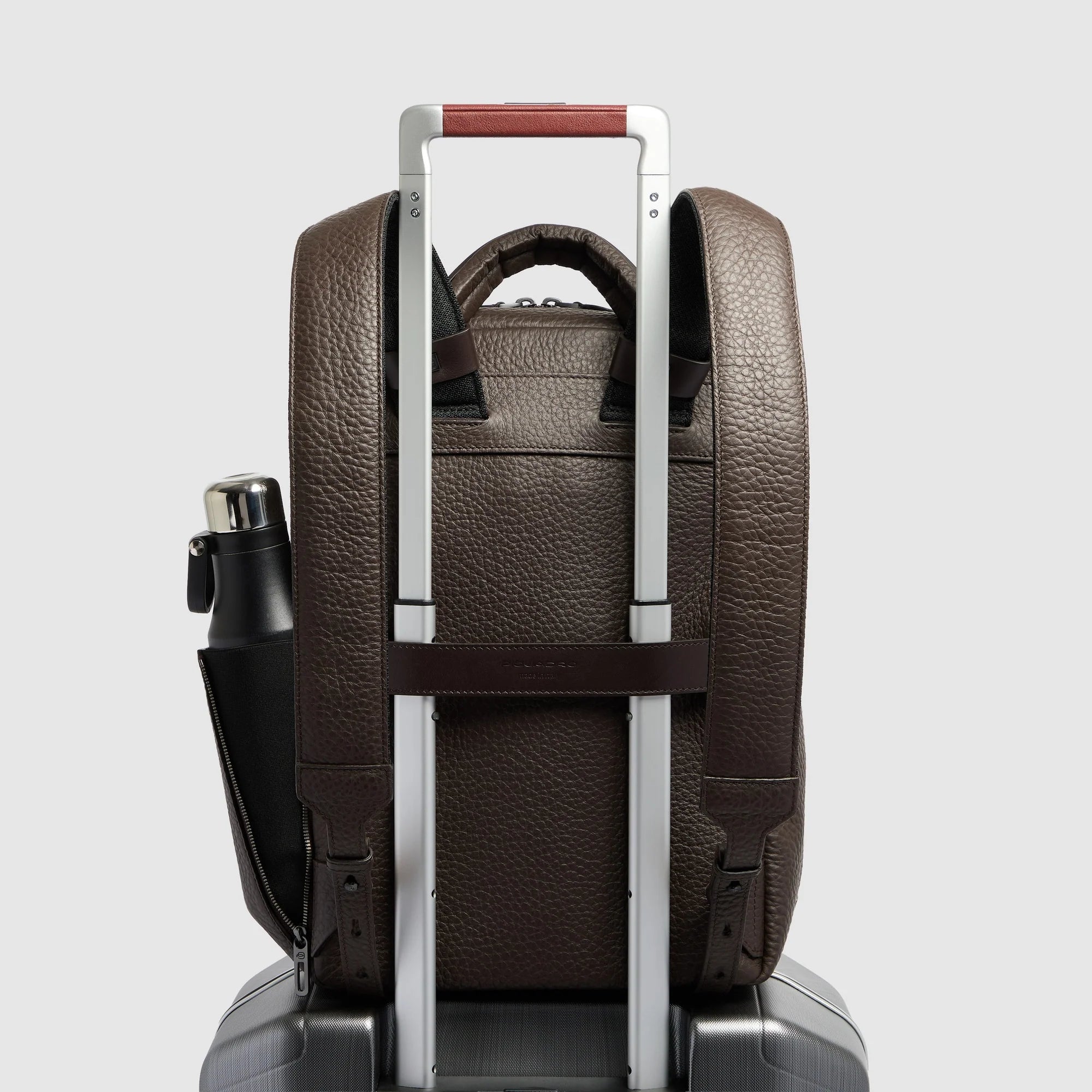 Zaino Uomo Porta PC 14" in Pelle con Doppio Scomparto
