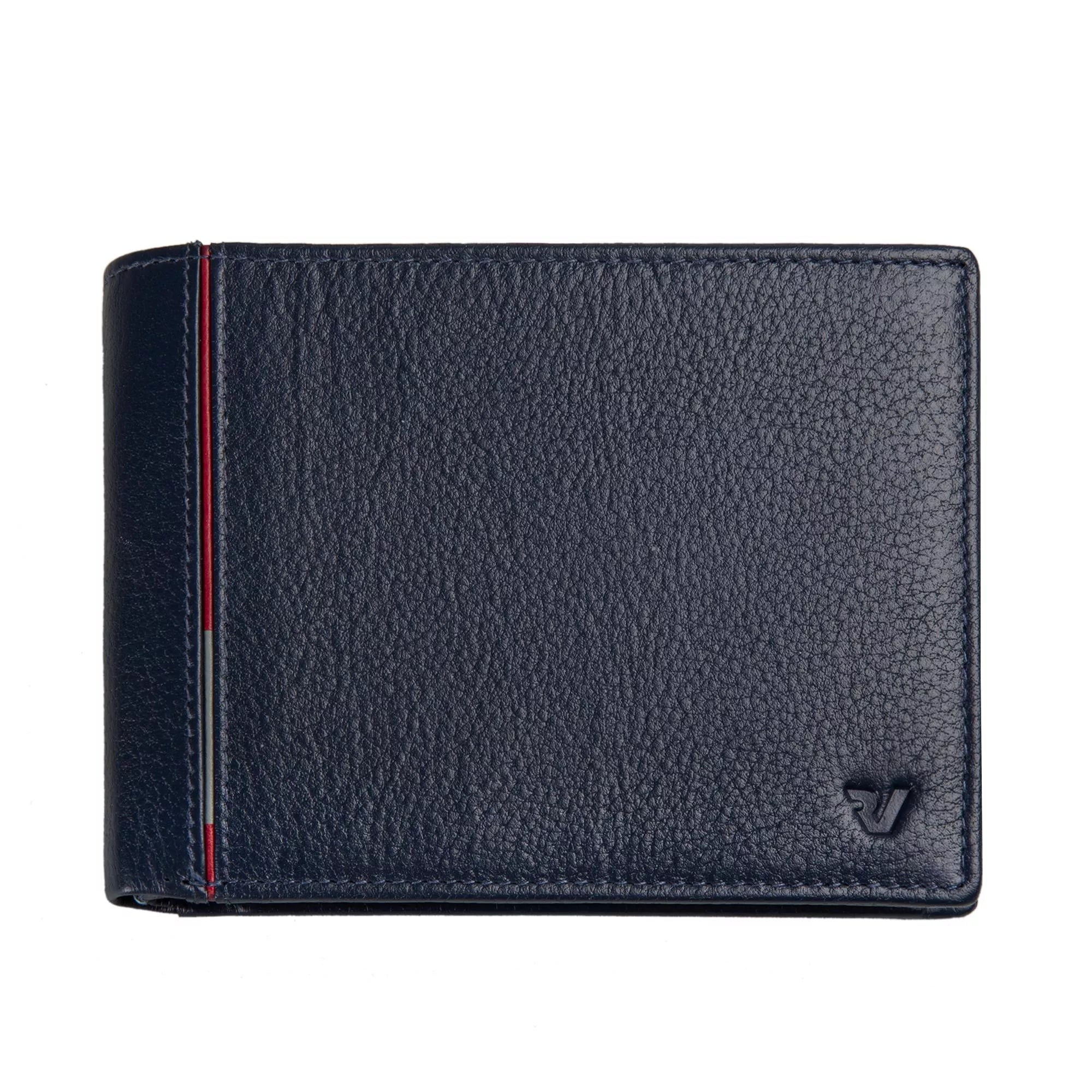 Portafoglio Roncato uomo in pelle con portamonete e scomparti carte BLU SCURO TU | Giò Fashion