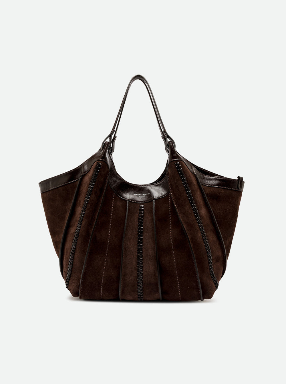 Dua – Borsa a Spalla Grande in Pelle Scamosciata
