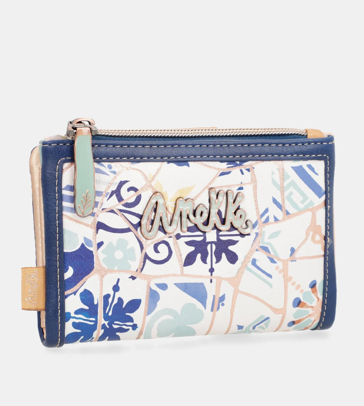 Portafoglio medio Anekke Sunrise Flexi con stampa ceramica Bianco TU | Giò Fashion