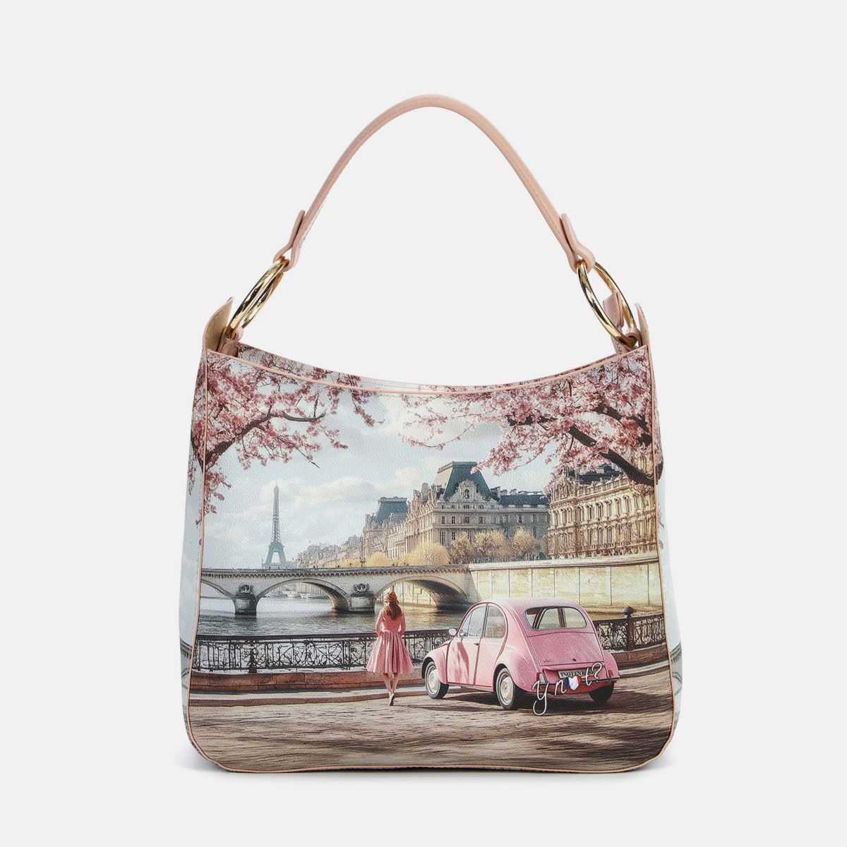Borsa Hobo Donna Ynot? a Spalla in Ecopelle con Zip