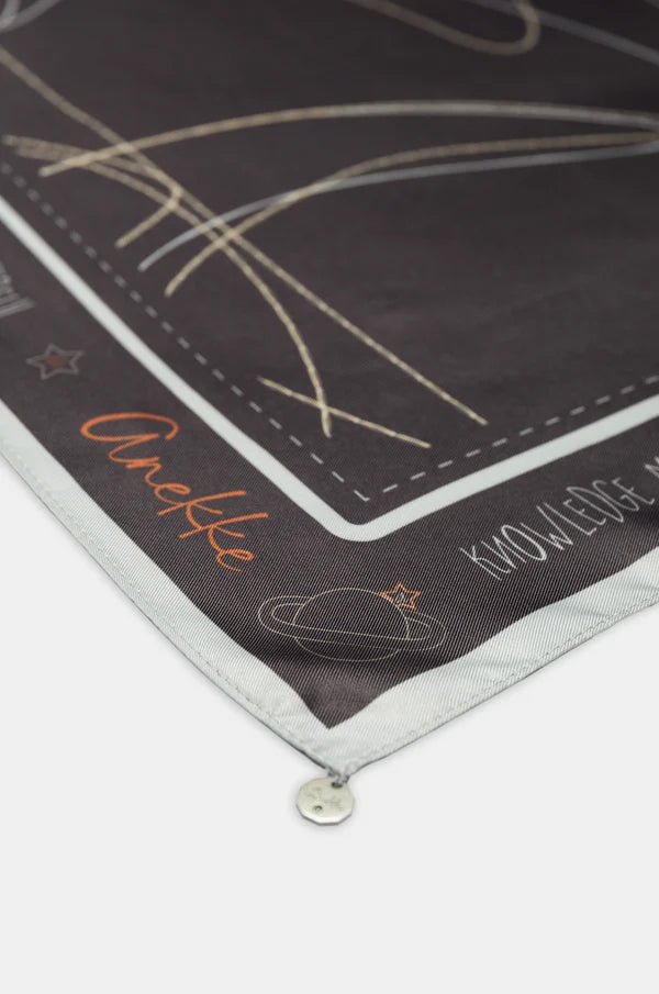 Foulard Anekke Donna Quadrato Stile Moderno Elegante e Versatile Nero TU | Giò Fashion