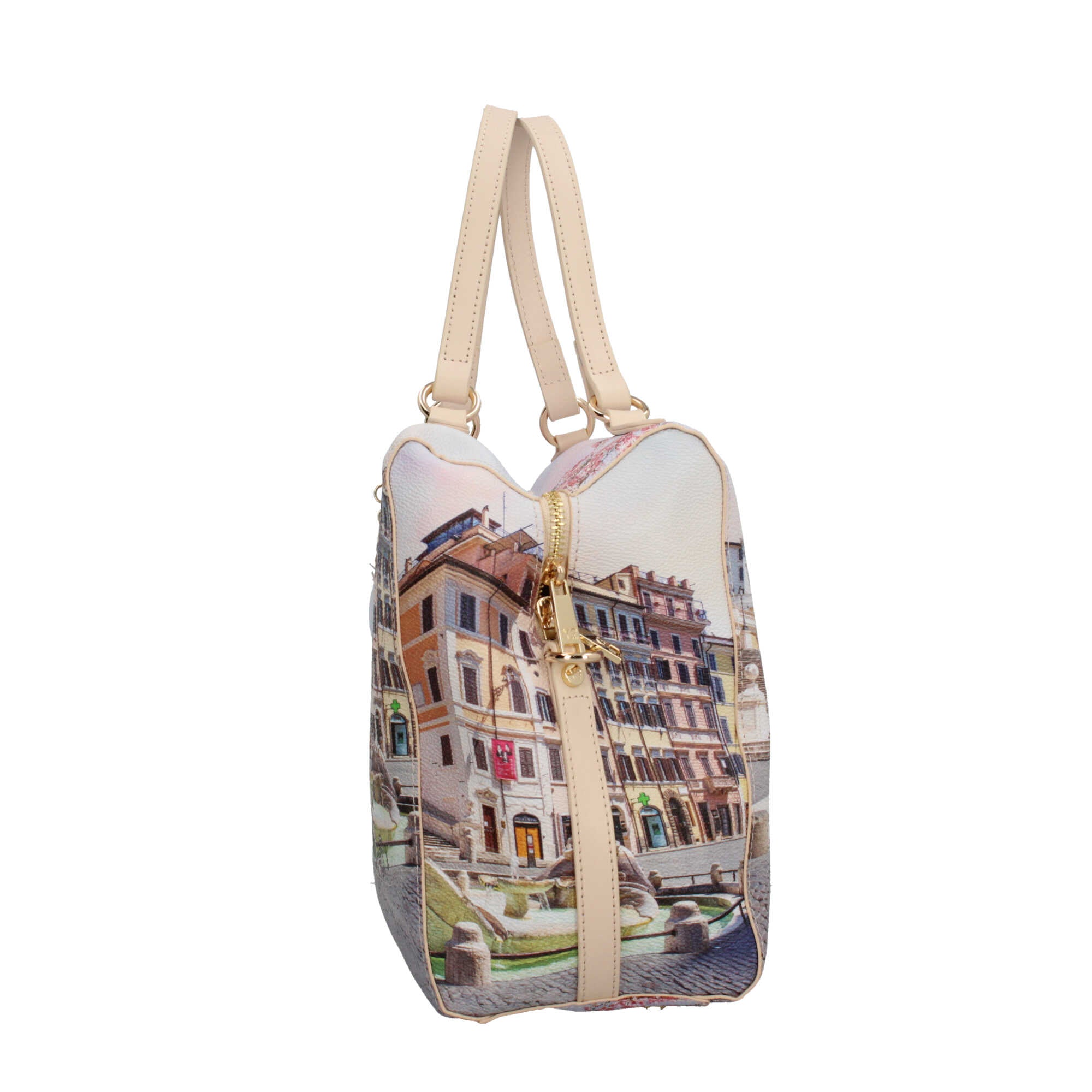 Borsa bauletto YNot con stampa artistica e tracolla regolabile